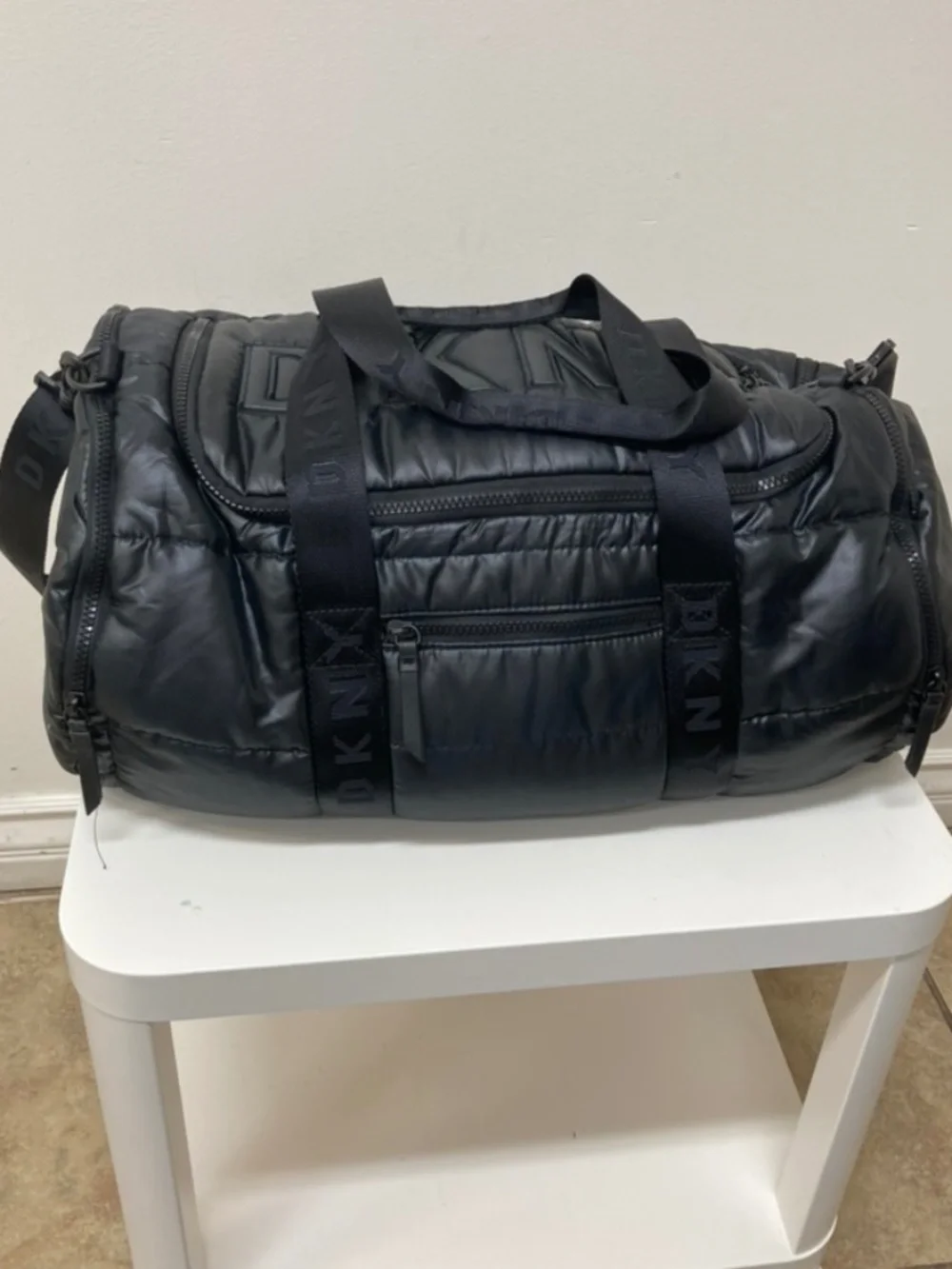 DKNY Black Puffer Duffel Bag - Picture 3 of 3
